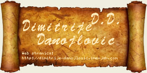 Dimitrije Danojlović vizit kartica